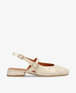 ADVANCE P - Beige lak læder - Slingback Dame