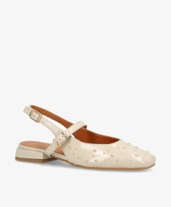 ADVANCE P - Beige lak læder - Slingback Dame