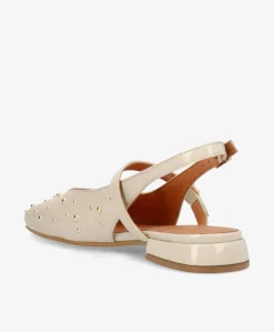 ADVANCE P - Beige lak læder - Slingback Dame