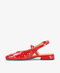 ADVANCE P - Rød lak læder - Slingback Dame