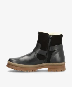 ALDI WARM Sort - Støvle med foer - læder