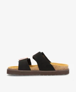 ALEXIA S - Sort ruskind - Sandal Dame