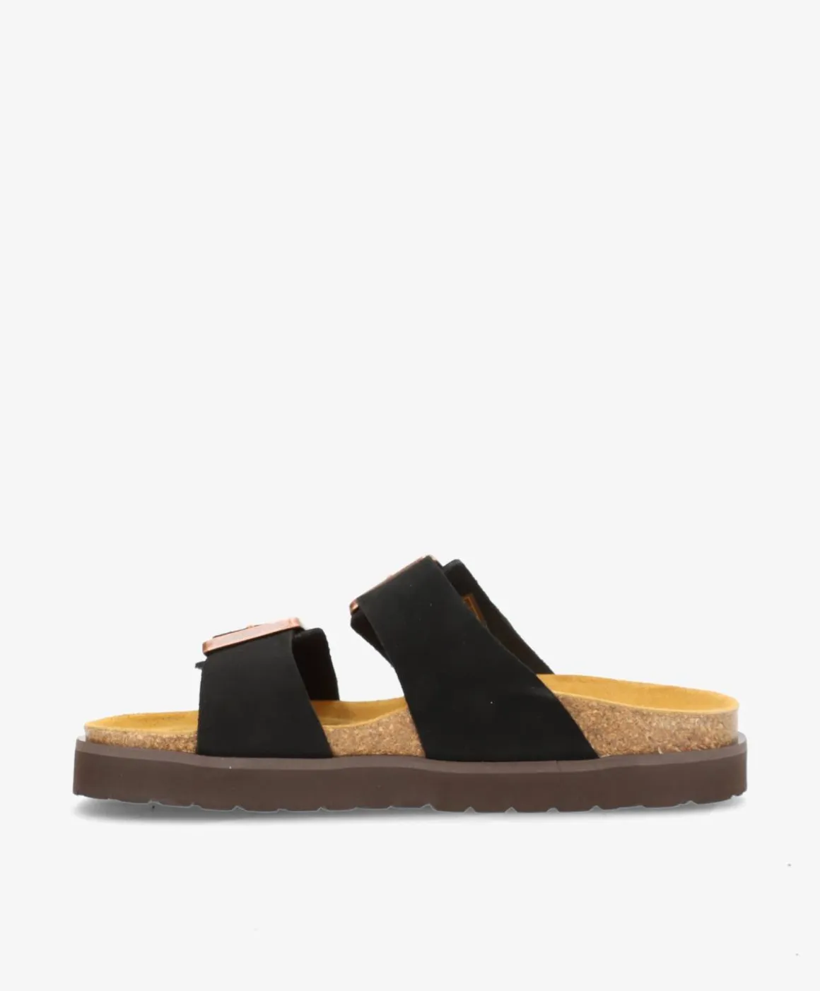 ALEXIA S - Sort ruskind - Sandal Dame