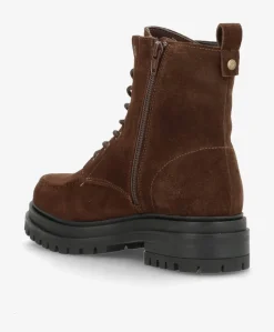 ASPEN LACE S - Mørkebrun ruskind - Snørestøvler Dame