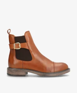 BEATRICE - Mellembrun læder - Ankelstøvler Dame