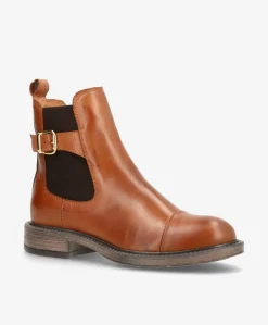 BEATRICE - Mellembrun læder - Ankelstøvler Dame