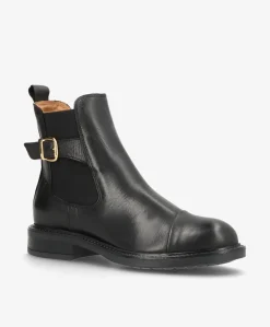 BEATRICE - Sort læder - Ankelstøvler Dame