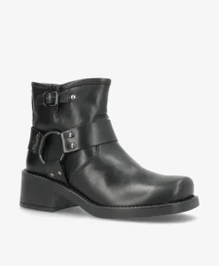 Biker boots - Sort Skind