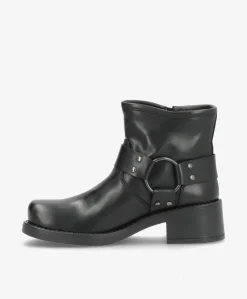 Biker boots - Sort Skind