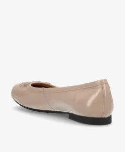 BISQUE - Ballerina - Beige lak læder