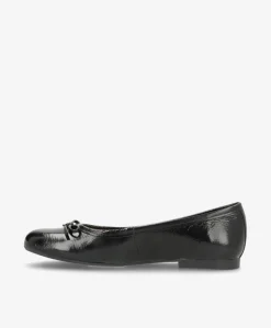 BISQUE - Ballerina - Sort lak læder