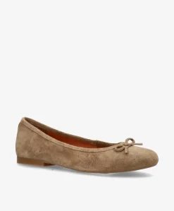 BISQUE S - Mørk beige ruskind - Ballerina