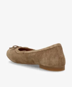 BISQUE S - Mørk beige ruskind - Ballerina