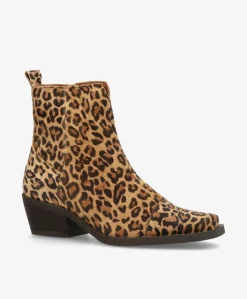 CALAMITY S - Dame Støvler med hæl - Leopard ruskind