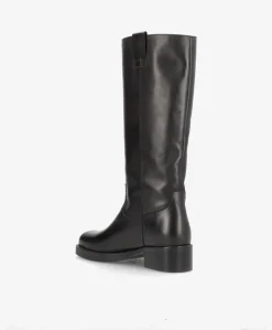 CAMERON LONG - Dame Lang støvle med hæl - Sort læder