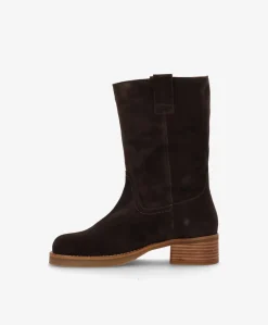 CAMERON S - Mørkebrun ruskind - Høj støvle Dame