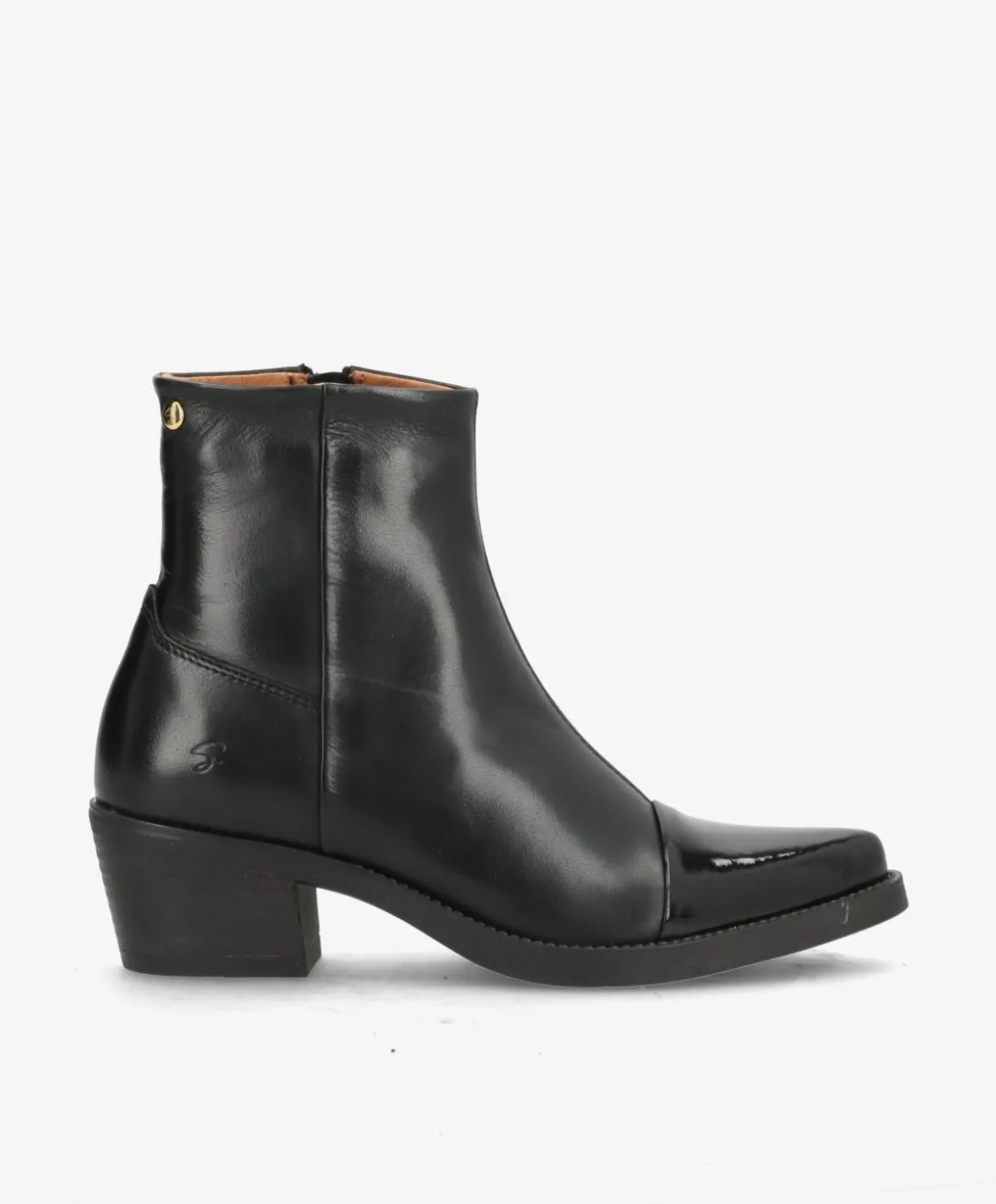 CARMINA P - Sort lak læder - Western støvler Dame