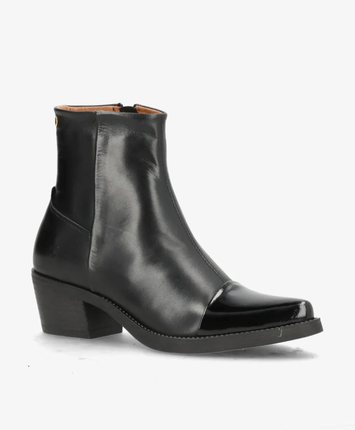 CARMINA P - Sort lak læder - Western støvler Dame