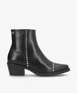 CARMINA SI - Sort læder - Western støvler Dame