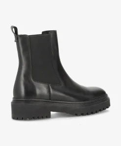 CASABLANCA - Dame Chelsea støvle - Sort læder