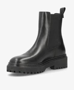 CASABLANCA - Dame Chelsea støvle - Sort læder