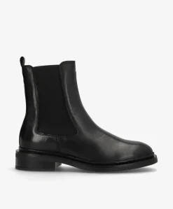 CATLEY - Sort læder - Chelsea støvle Dame