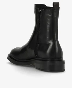 CATLEY - Sort læder - Chelsea støvle Dame