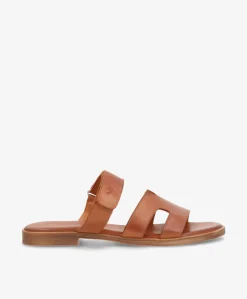 CLAIRE - Mellembrun læder - Sliders