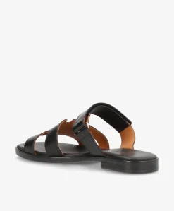 CLAIRE - Sort læder - Sliders