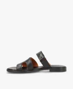CLAIRE - Sort læder - Sliders