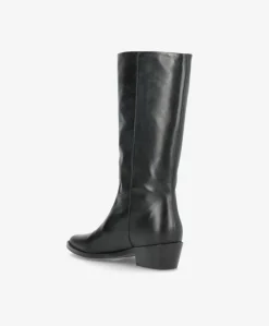 CONFIDENCE - Sort læder - Høj støvle Dame