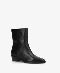 CONFIDENCE LOW - Sort læder - Ankelstøvle Dame
