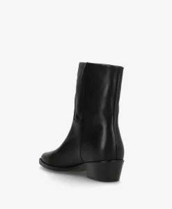 CONFIDENCE LOW - Sort læder - Ankelstøvle Dame