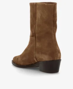 CONFIDENCE LOW S - Brun ruskind - Ankelstøvler Dame