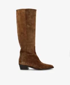 CONFIDENCE S - Mørkebrun ruskind - Lang støvle