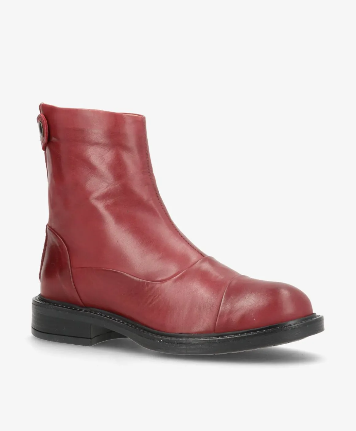 DAHLIA - Bordeaux læder - Ankelstøvler Dame