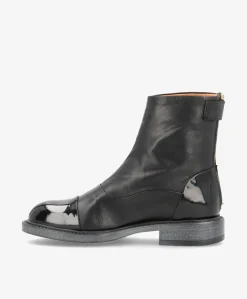 DAHLIA P - Ankelstøvle - Sort med lak