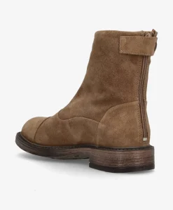 DAHLIA S - Dame Ankelstøvler - Mørk beige ruskind oil