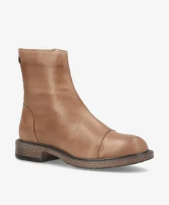 DAYTON - Beige læder - Ankelstøvler