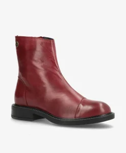 DAYTON - Bordeaux læder - Ankelstøvler Dame