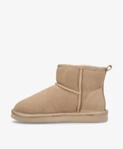 DUMBLE - Dame Bamsestøvle - Beige ruskind