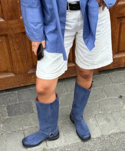 ENCORE S - Biker støvle Lang - Blå