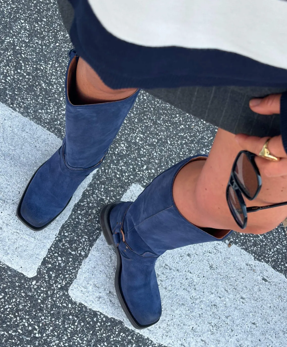 ENCORE S - Biker støvle Lang - Blå