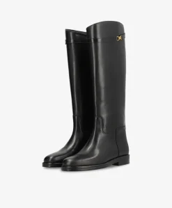 EQUESTRA LONG - Sort læder - Lang støvle Dame