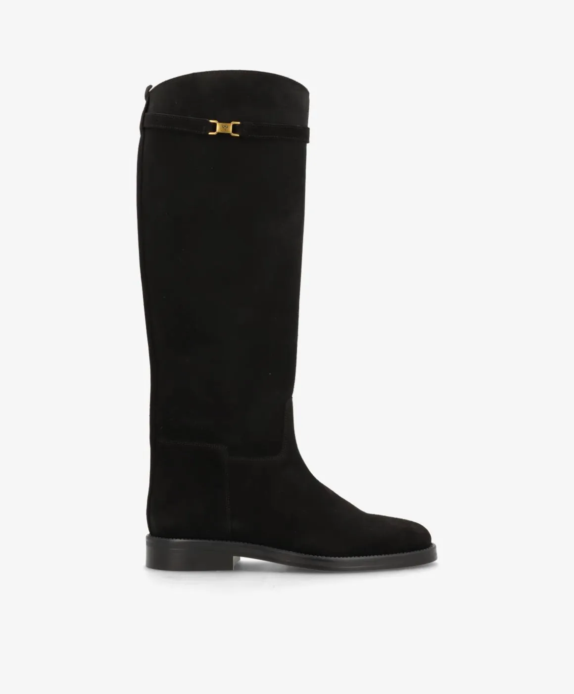 EQUESTRA LONG S - Sort ruskind - Lang støvle Dame