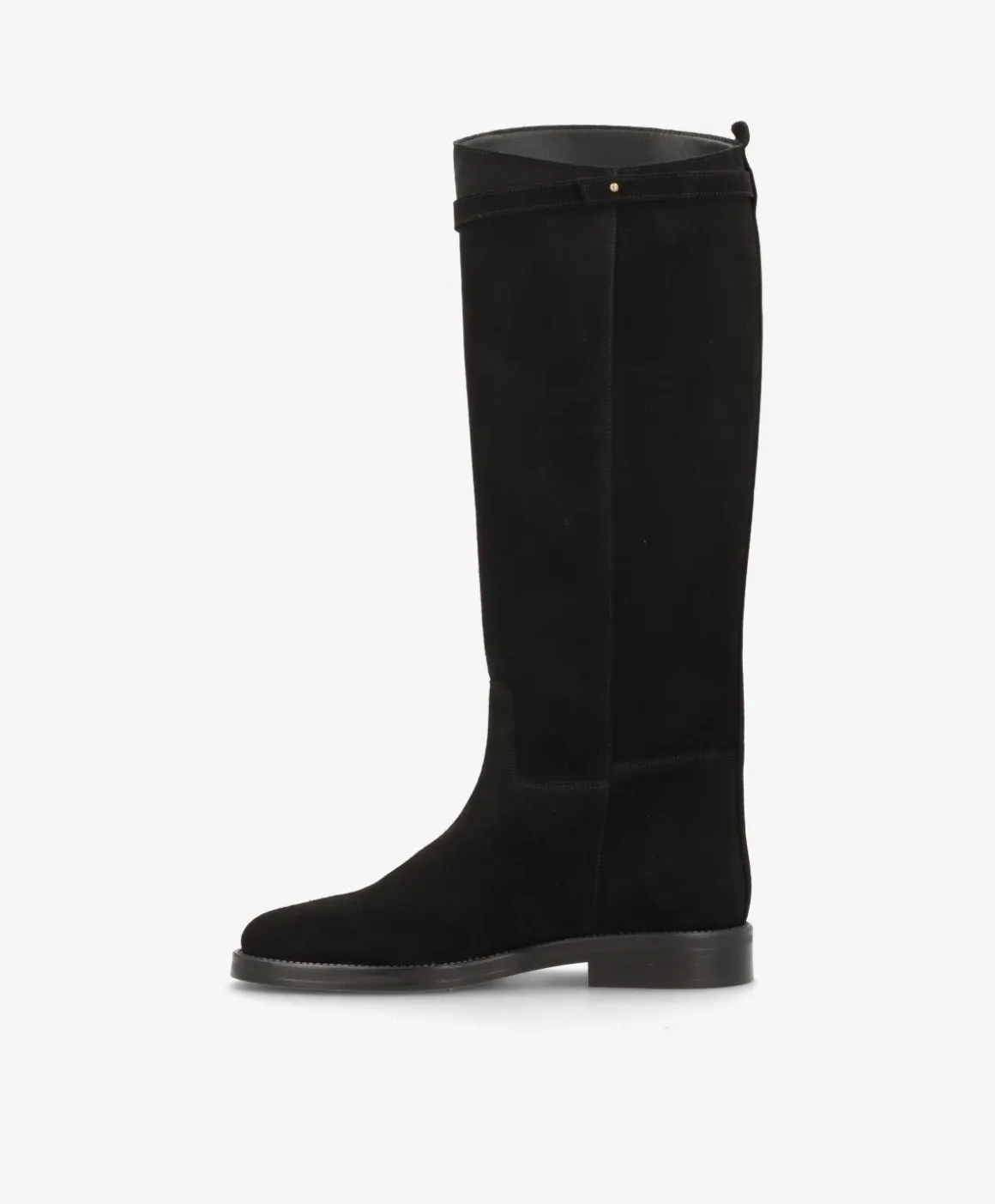 EQUESTRA LONG S - Sort ruskind - Lang støvle Dame