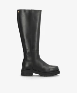 EVEREST - Sort læder - Lange støvler Dame