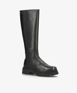 EVEREST - Sort læder - Lange støvler Dame