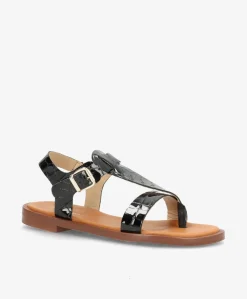 EVITA - Sandal - Sort Croco