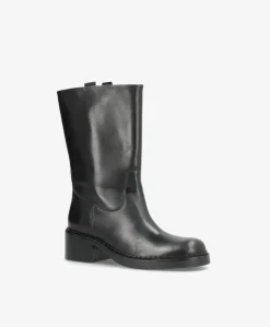 EXPOSED - Sort læder - Høj støvle Dame